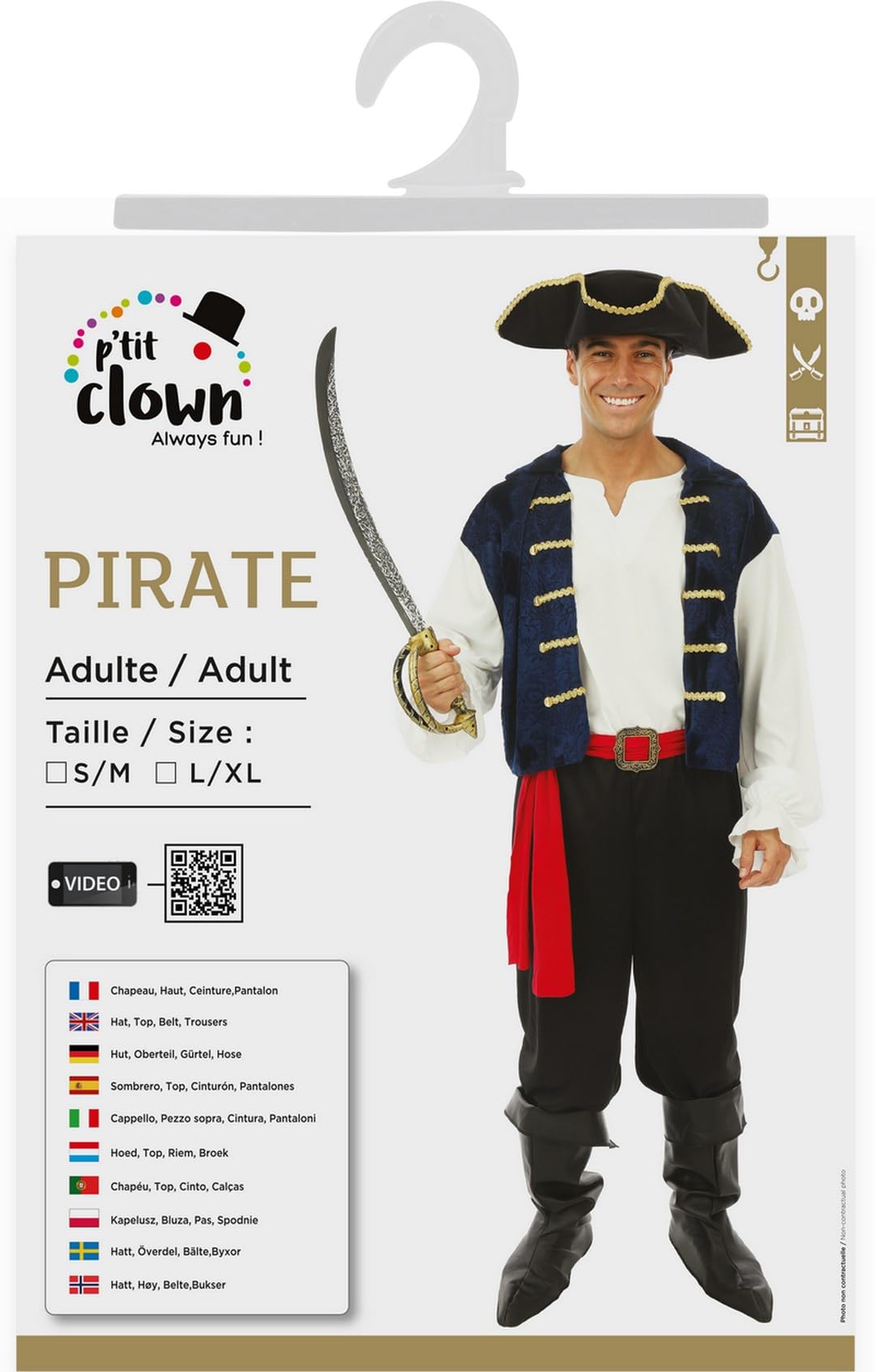 ptit-clown-piratenkost-m-blau-f-r-karneval-halloween-und-cosplay image 5