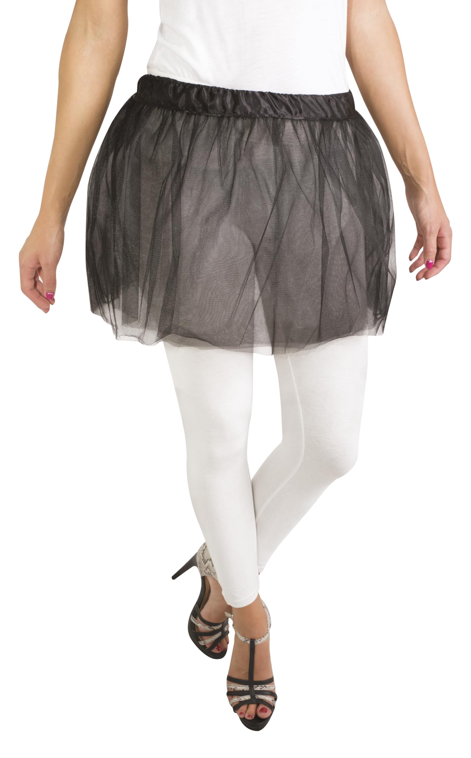 p-tit-clown-damen-t-ll-rock-schwarz-30-cm-petticoat image 2