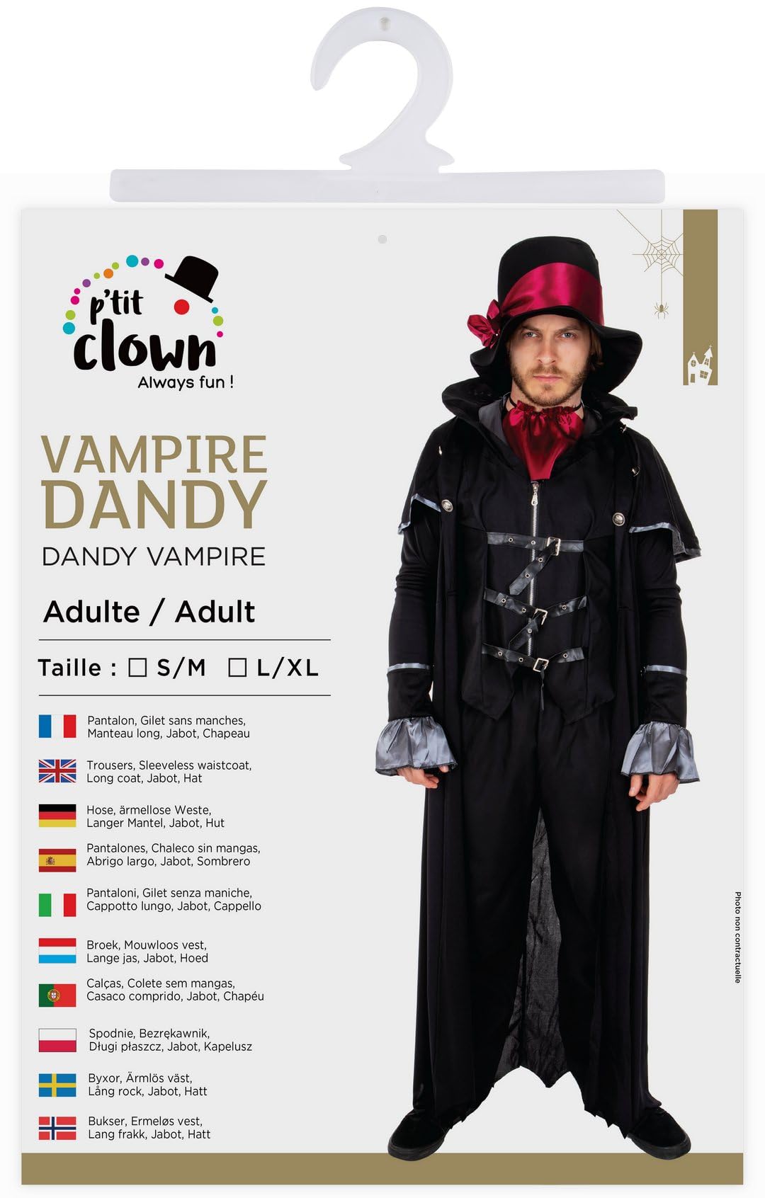 ptit-clown-kost-m-vampire-dandy-herren-gr-e-l-halloween-cosplay image 5