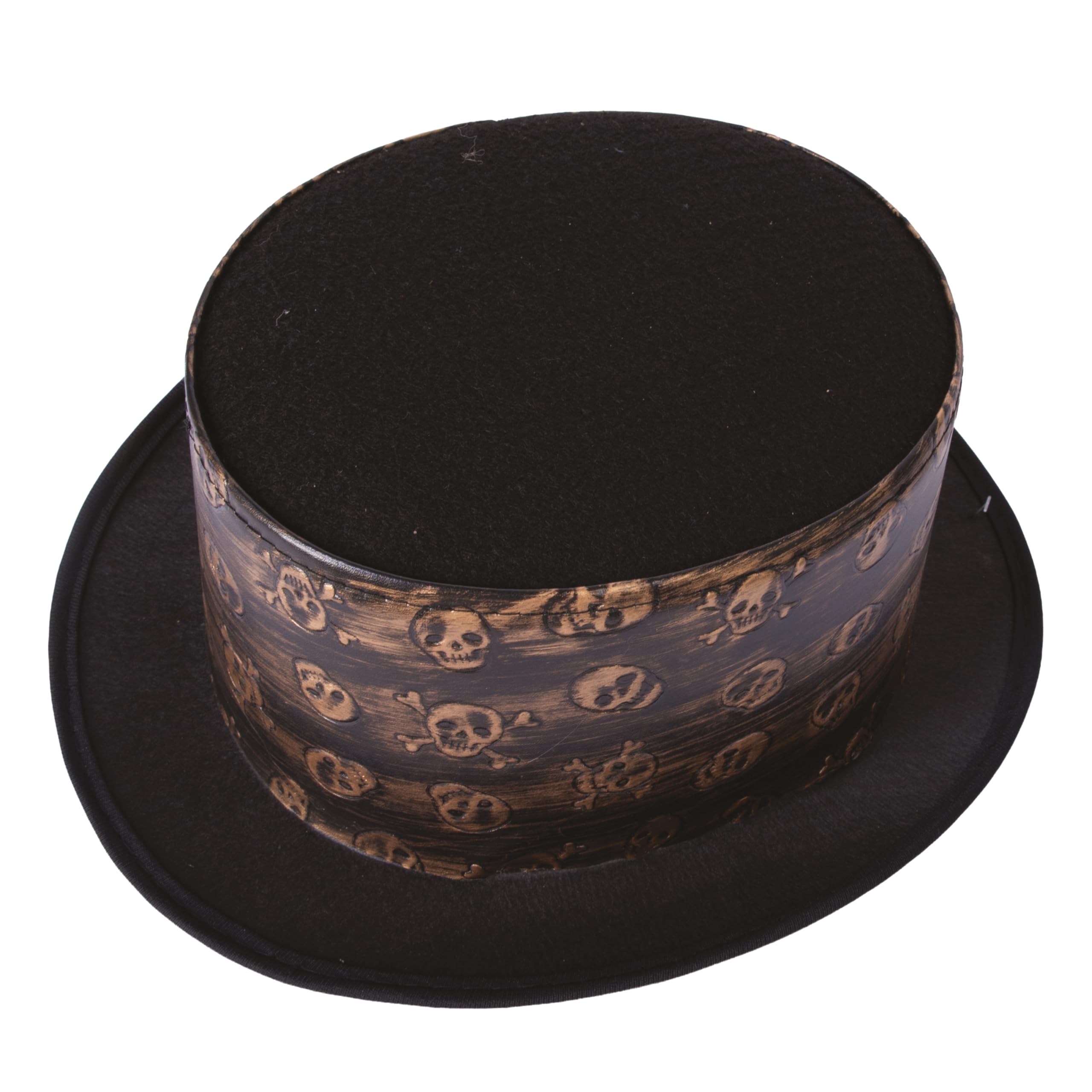 ptit-clown-steampunk-zylinder-totenkopf-gold-erwachsene image 3