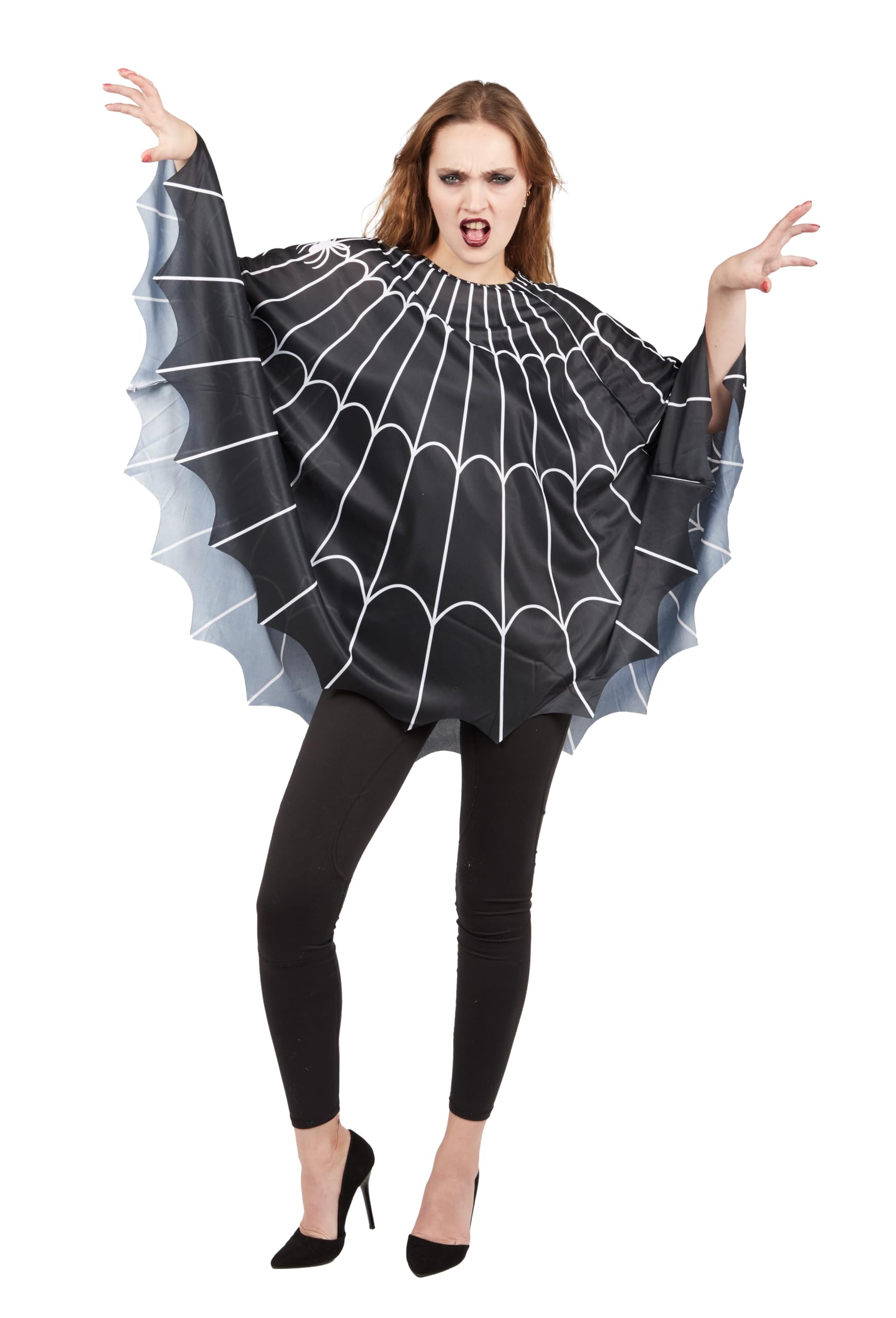 p-tit-clown-spinnennetz-poncho-kost-m-f-r-damen-halloween image 1