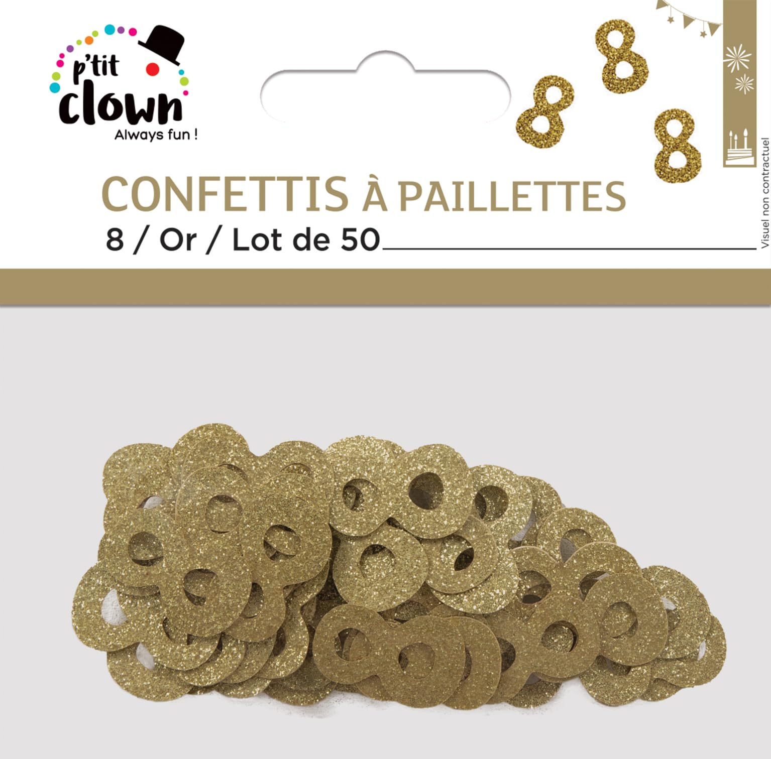 p-tit-clown-re21042-50-glitzer-konfetti-zahl-8-gold-50-st-ck image 2