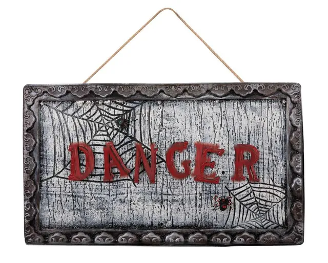 ptit-clown-t-rschild-halloween-tiermotiv-deko-schild-grau image 1