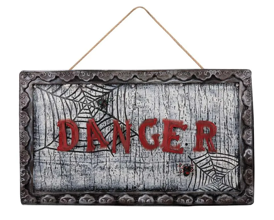 ptit-clown-t-rschild-halloween-tiermotiv-deko-schild-grau image 1