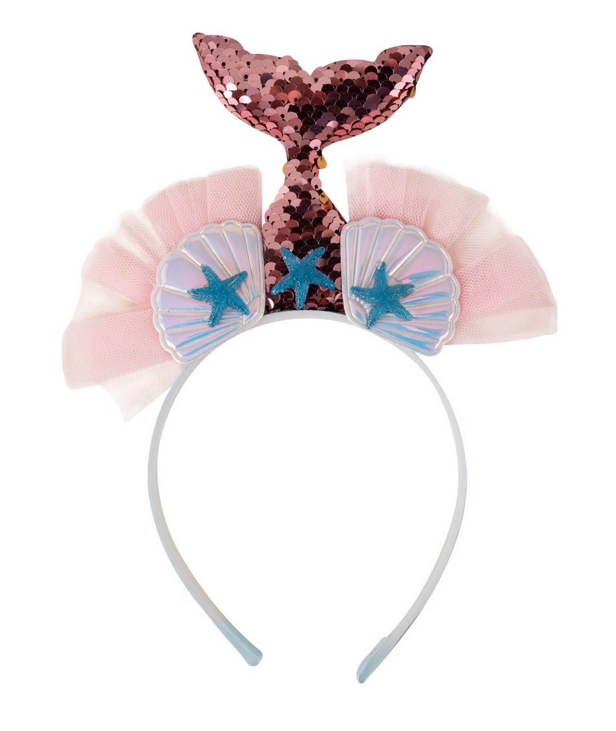 ptit-clown-haarreif-meerjungfrau-blau-rosa-mit-pailletten-einheitsgr-e-erwachsen image 2