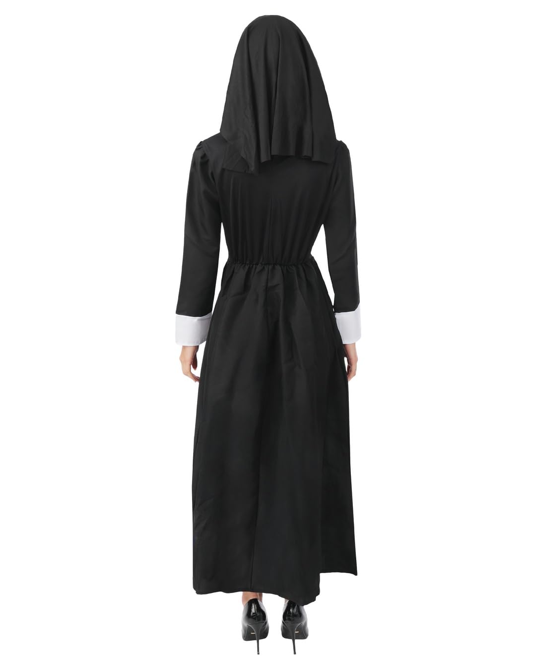 ptit-clown-luxuri-ses-nonnenkost-m-f-r-erwachsene-kost-m-schwarz-polyester image 3