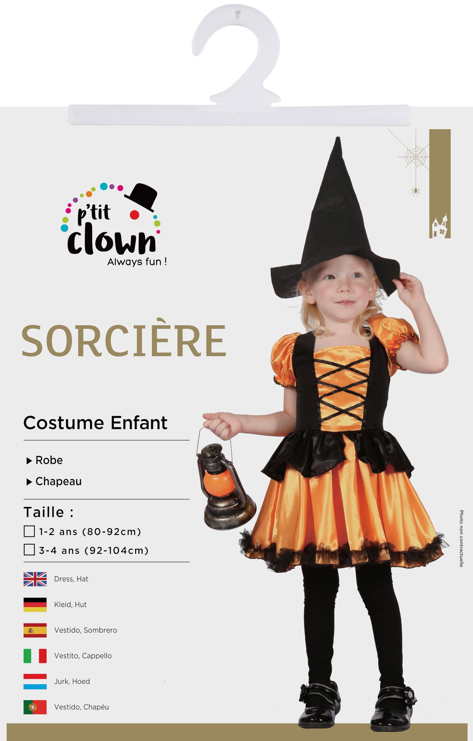 ptit-clown-hexenkost-m-m-dchen-kleid-mit-hut image 2