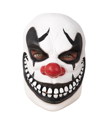ptit-clown-gruselige-clown-maske-latex-erwachsene-wei-schwarz image 3