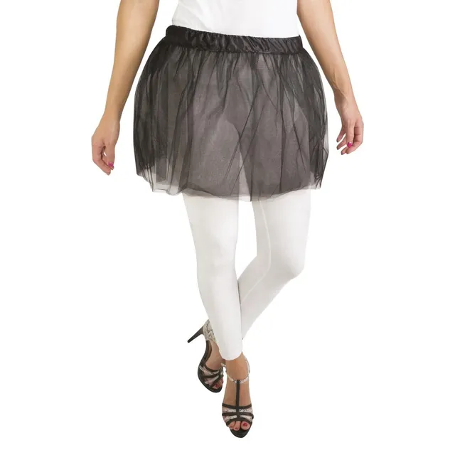 p-tit-clown-damen-t-ll-rock-schwarz-30-cm-petticoat image 1