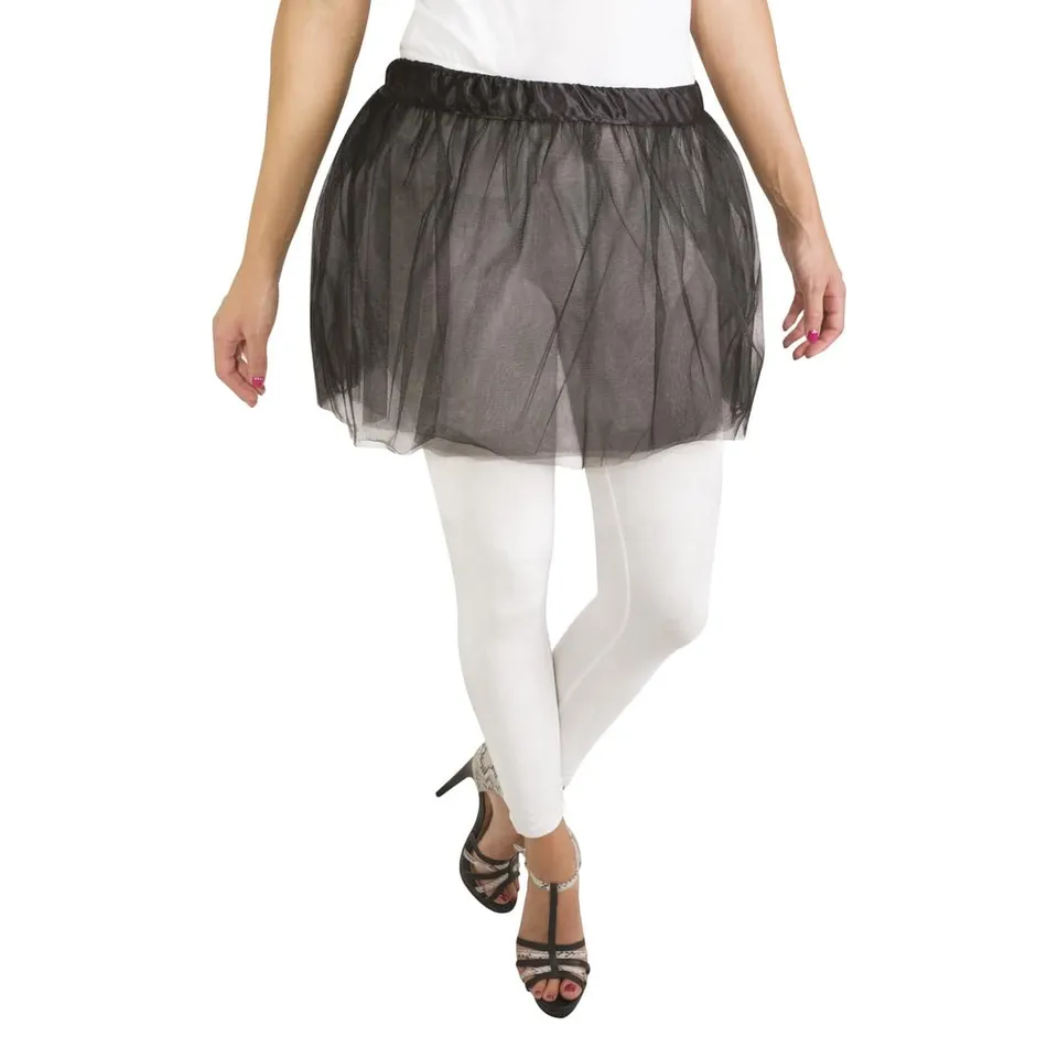 p-tit-clown-damen-t-ll-rock-schwarz-30-cm-petticoat image 1