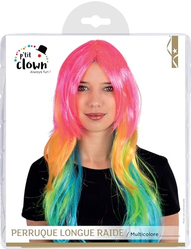 p-tit-clown-langhaar-per-cke-glatt-regenbogen-multicolor-einheitsgr-e image 7