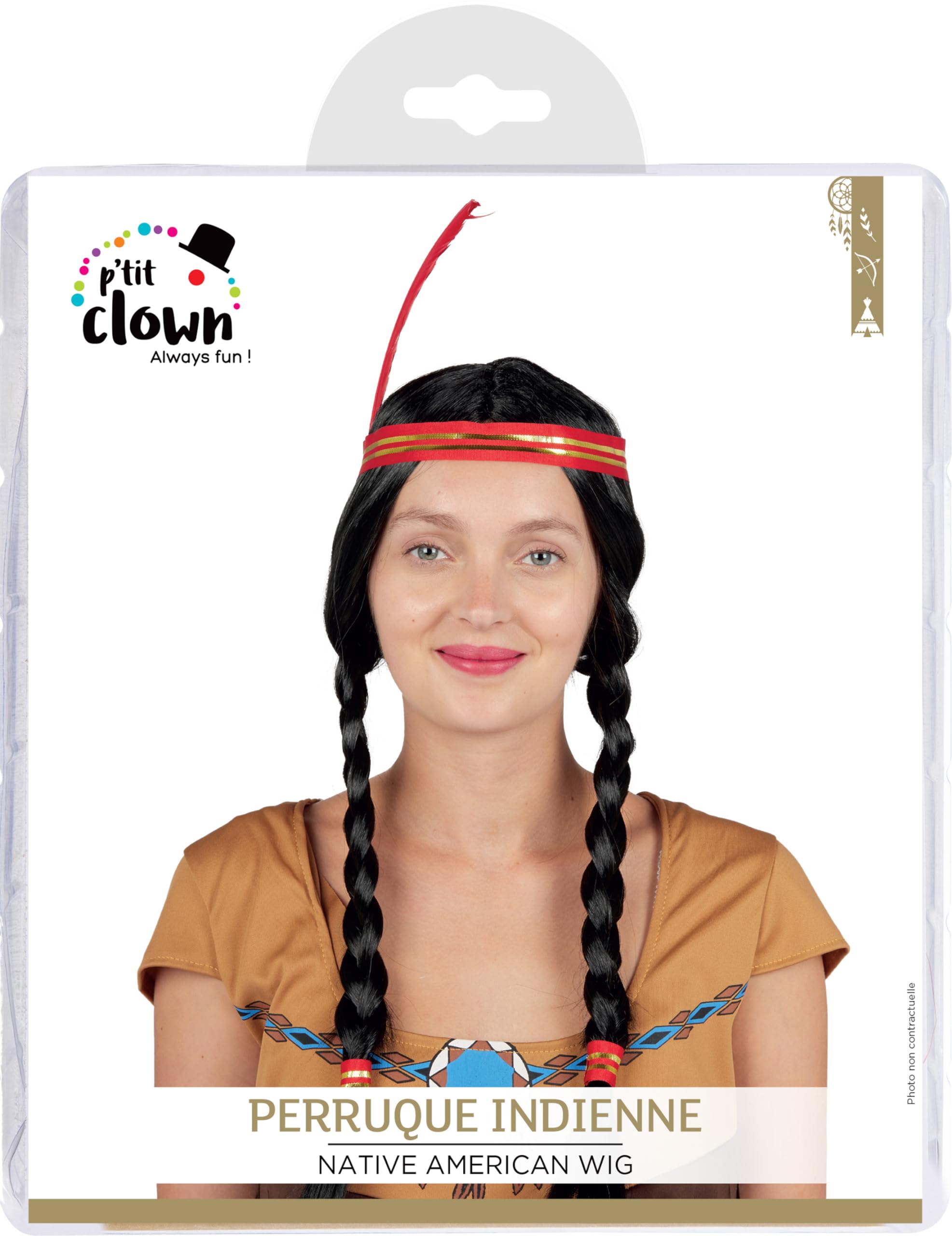 ptit-clown-indianer-per-cke-mit-feder-stirnband-unisex image 4