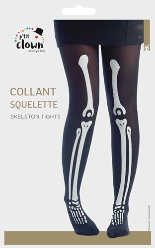 ptit-clown-strumpfhose-skelett-schwarz-damen-einheitsgr-e image 5