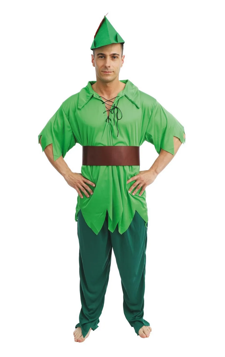 p-tit-clown-peter-kost-m-f-r-erwachsene-gr-nes-m-rchen-kost-m-aus-polyester image 1