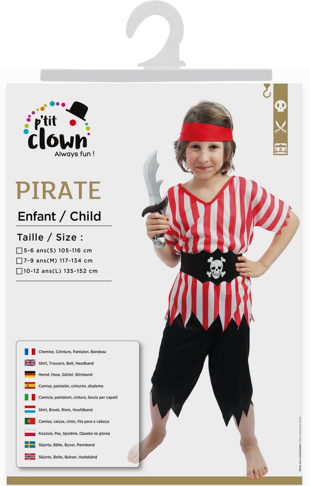 p-tit-clown-piratenkost-m-f-r-kinder-komplettes-jungen-outfit-f-r-karneval-hallo image 5