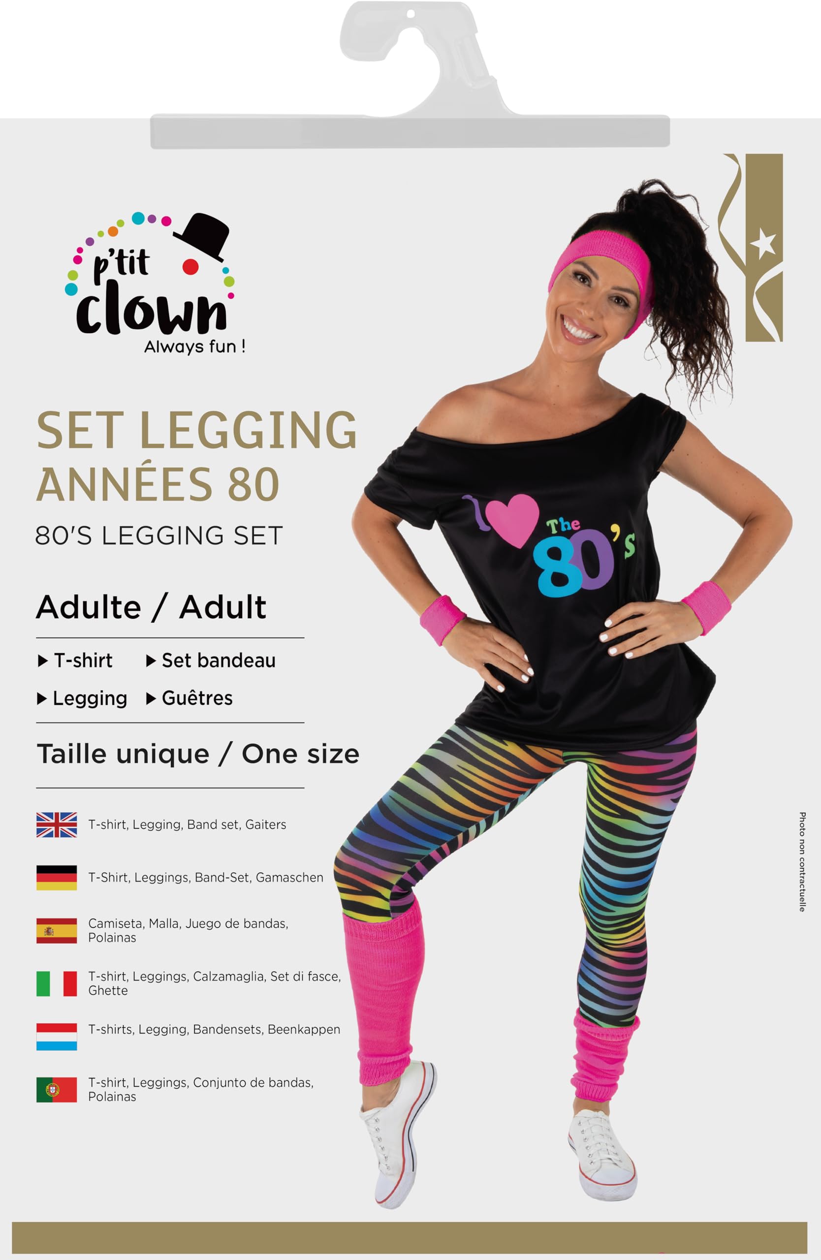 p-tit-clown-kost-m-set-80er-jahre-retro-leggings-neonrosa-einheitsgr-e image 5