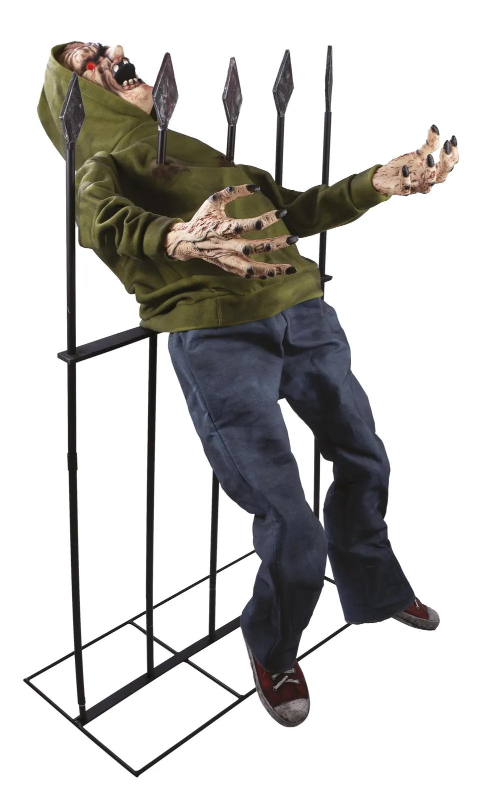 p-tit-clown-22337-animierter-aufgespie-ter-zombie-140-cm-mit-sound-und-licht image 1
