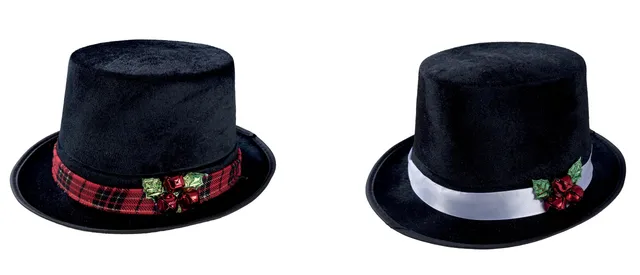 p-tit-clown-22372-schneemannhut-schwarz-band-farbe-zuf-llig image 1