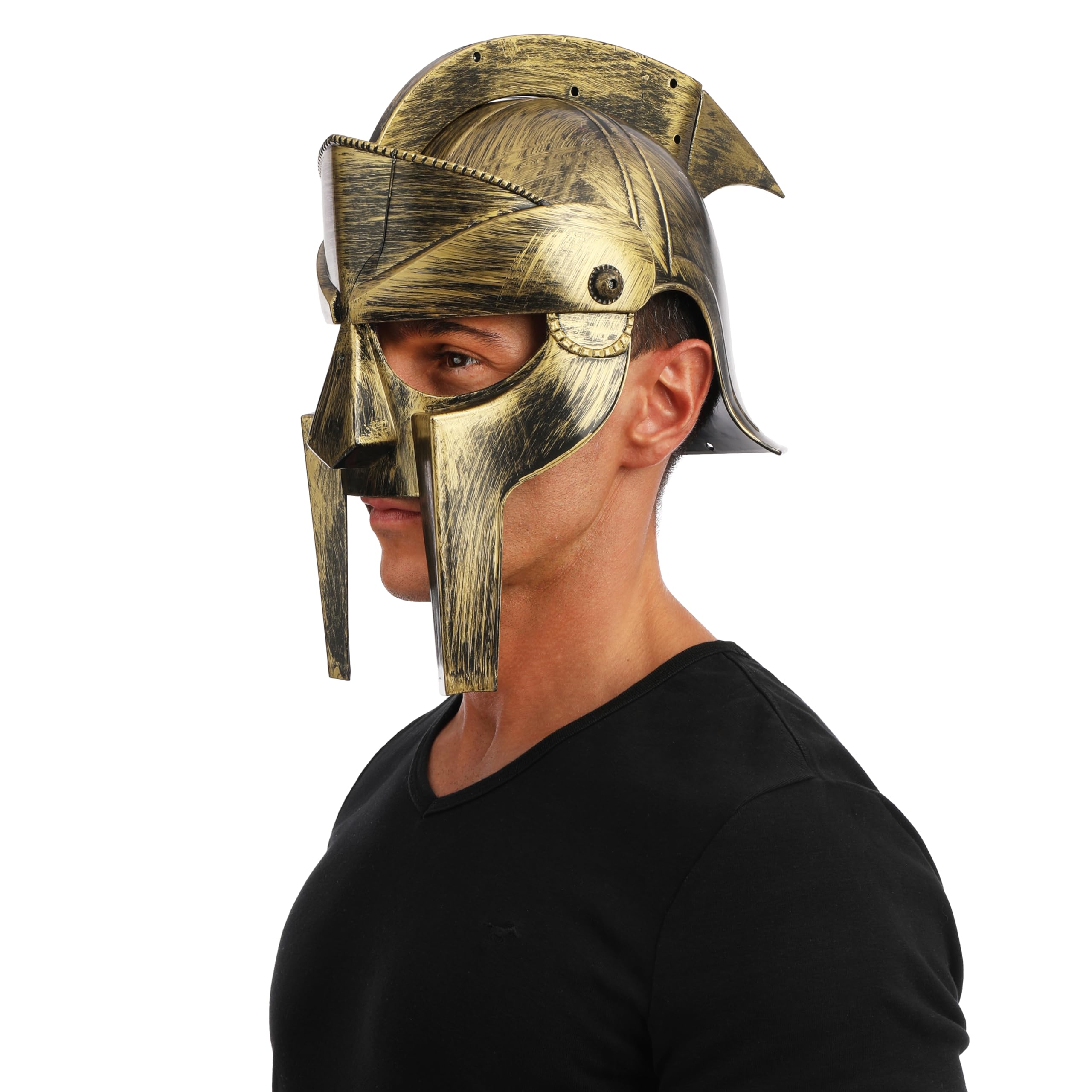 p-tit-clown-gladiator-helm-silber-schwarz-kost-mhelm-f-r-erwachsene image 5