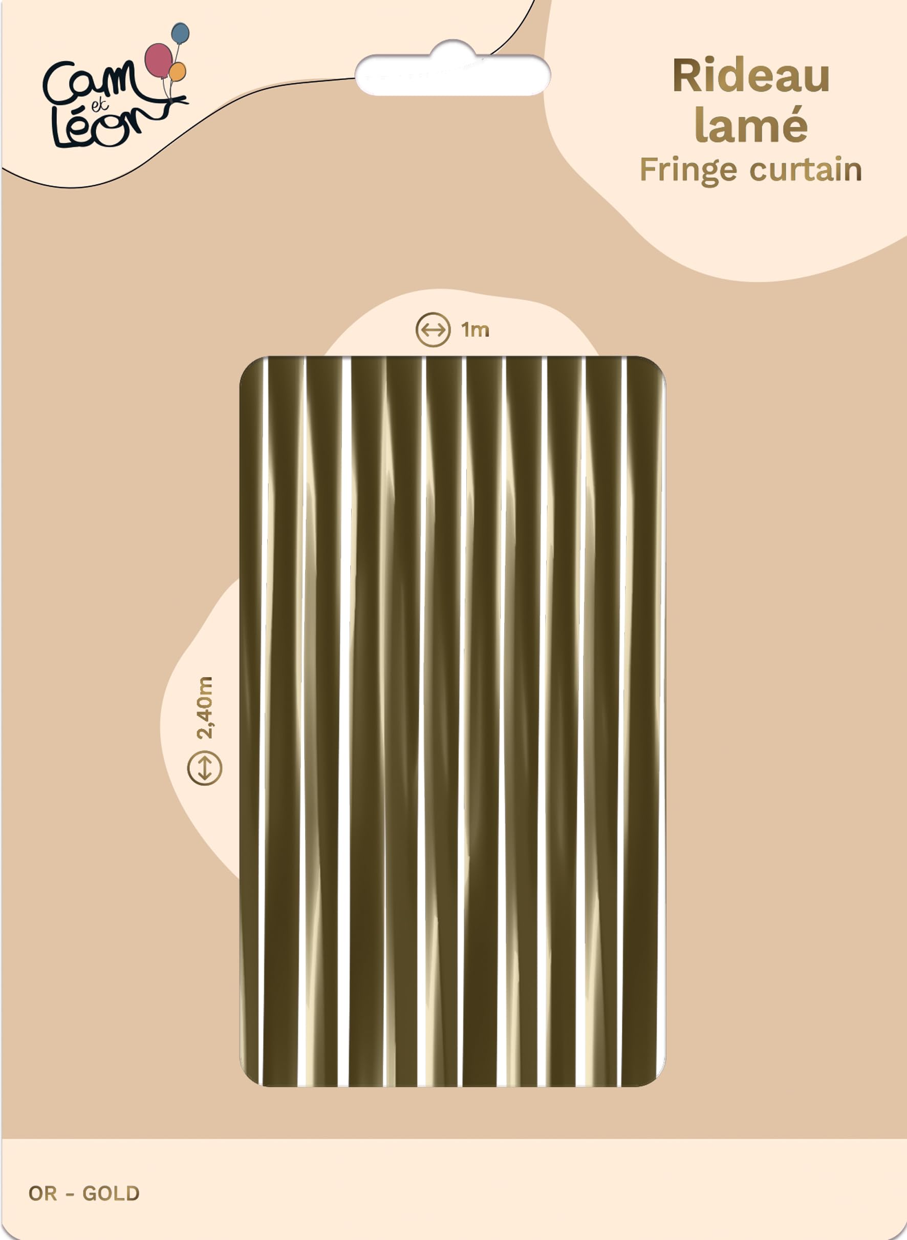 ptit-clown-cam-et-leon-deko-set-gold-lamellenvorhang-240x100-cm image 3