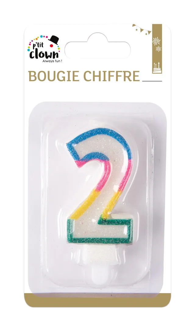 ptit-clown-zahlenkerze-2-mit-motiv-geburtstagskerze-f-r-torte-1-st-ck image 1