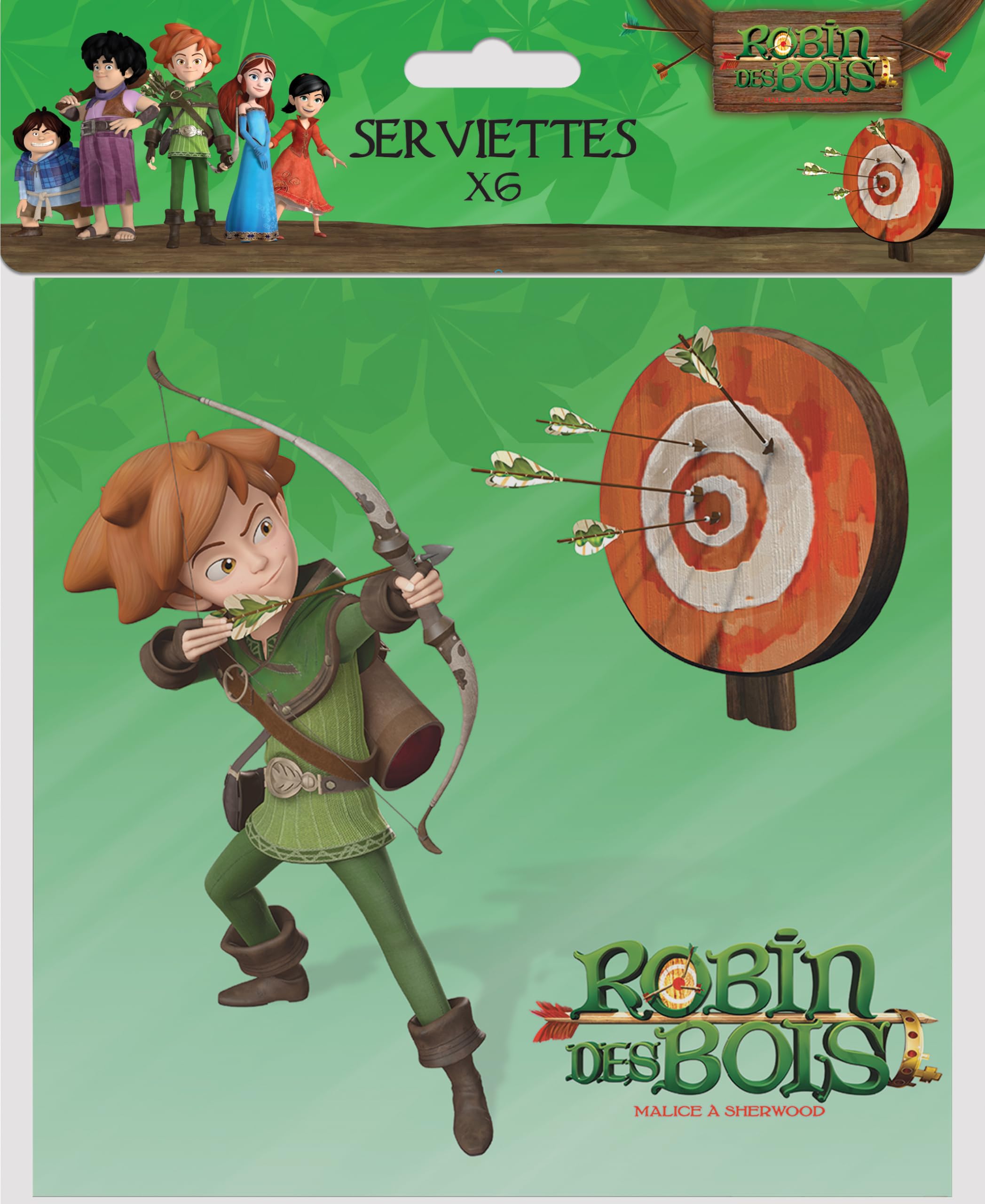 ptit-clown-14069-robin-hood-papierservietten-33-x-33-cm-6-st-ck image 2