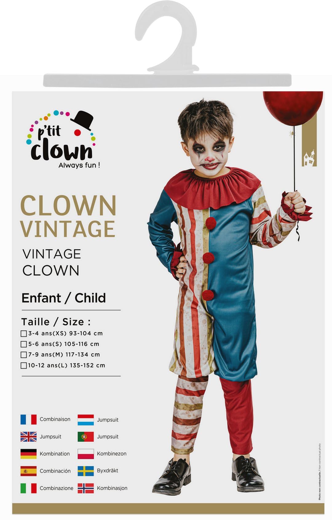 p-tit-clown-vintage-clown-kost-m-kinder-10-12-jahre image 3