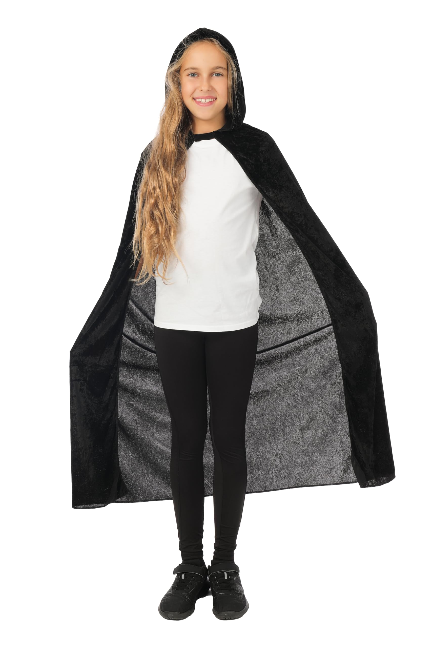 p-tit-clown-samt-cape-mit-kapuze-schwarz-100-cm-kinderkost-m image 2