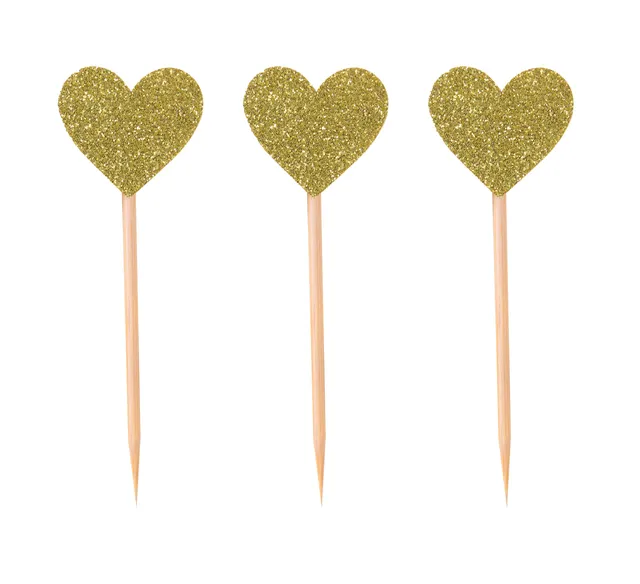 p-tit-clown-re21220-deko-steine-herz-glitzer-gold-7-5-cm-12-st-ck image 1