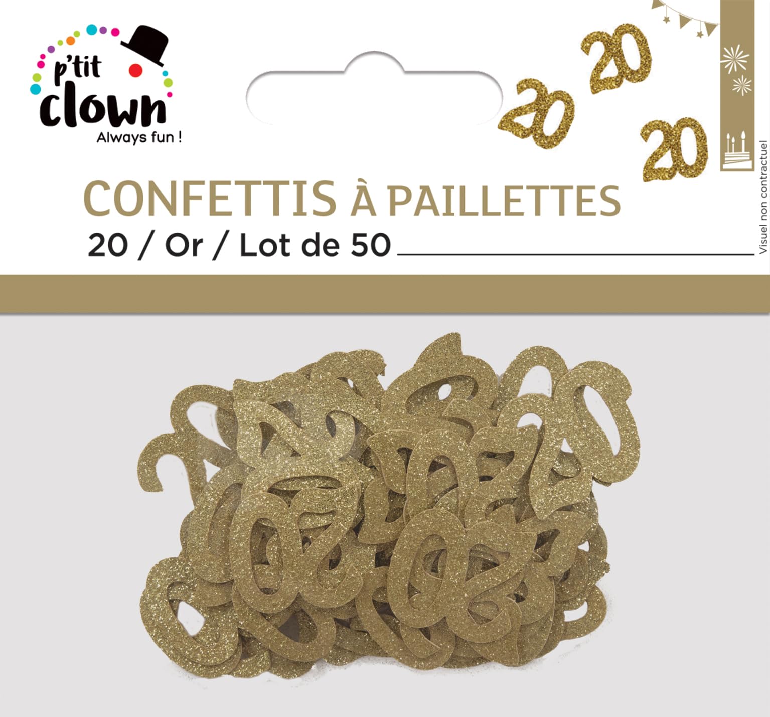 p-tit-clown-21046-glitzer-konfetti-gold-zahl-20-50-st-ck image 2