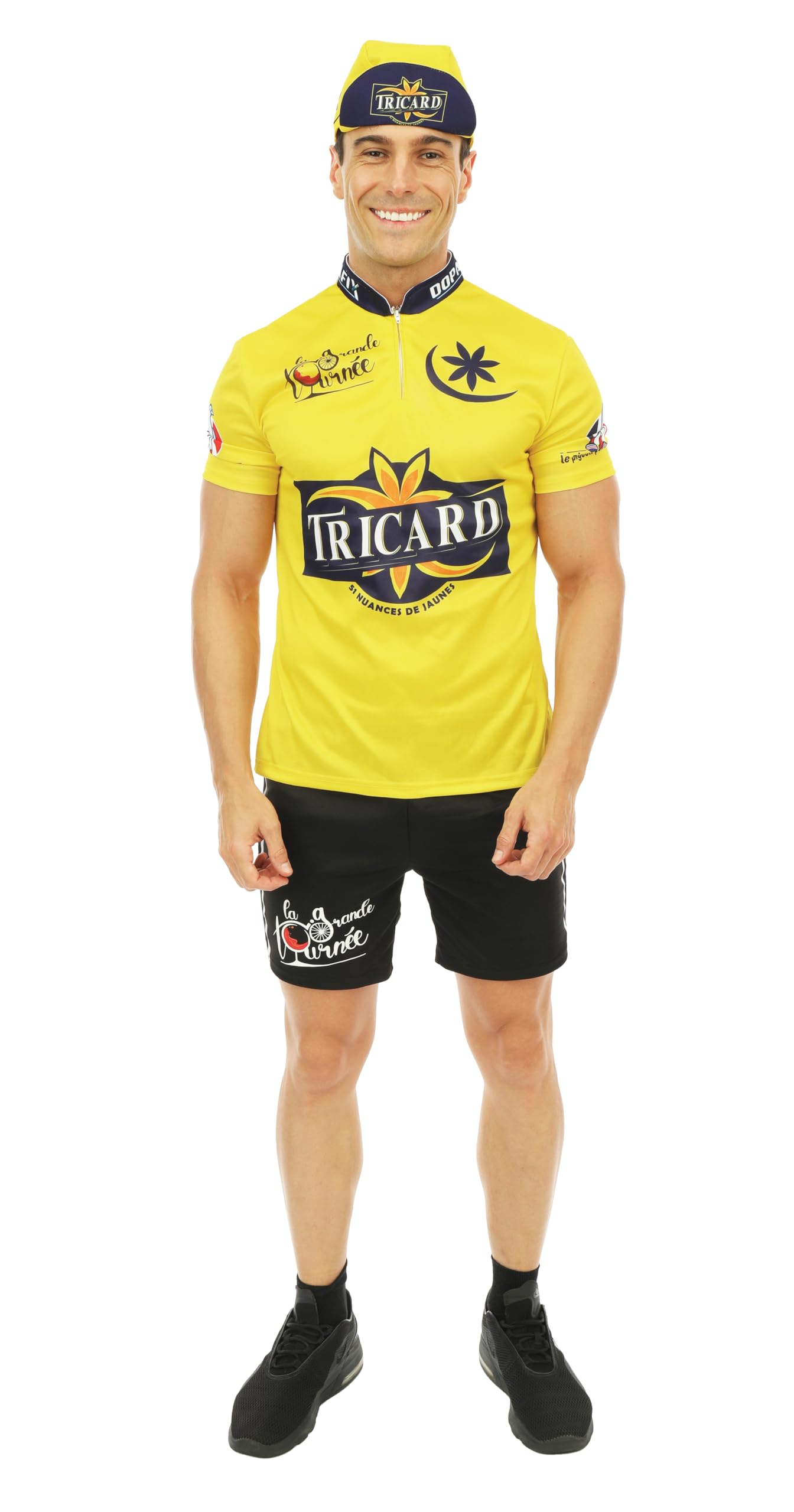 ptit-clown-radfahrerkost-m-f-r-erwachsene-mit-t-shirt-shorts-und-m-tze image 1