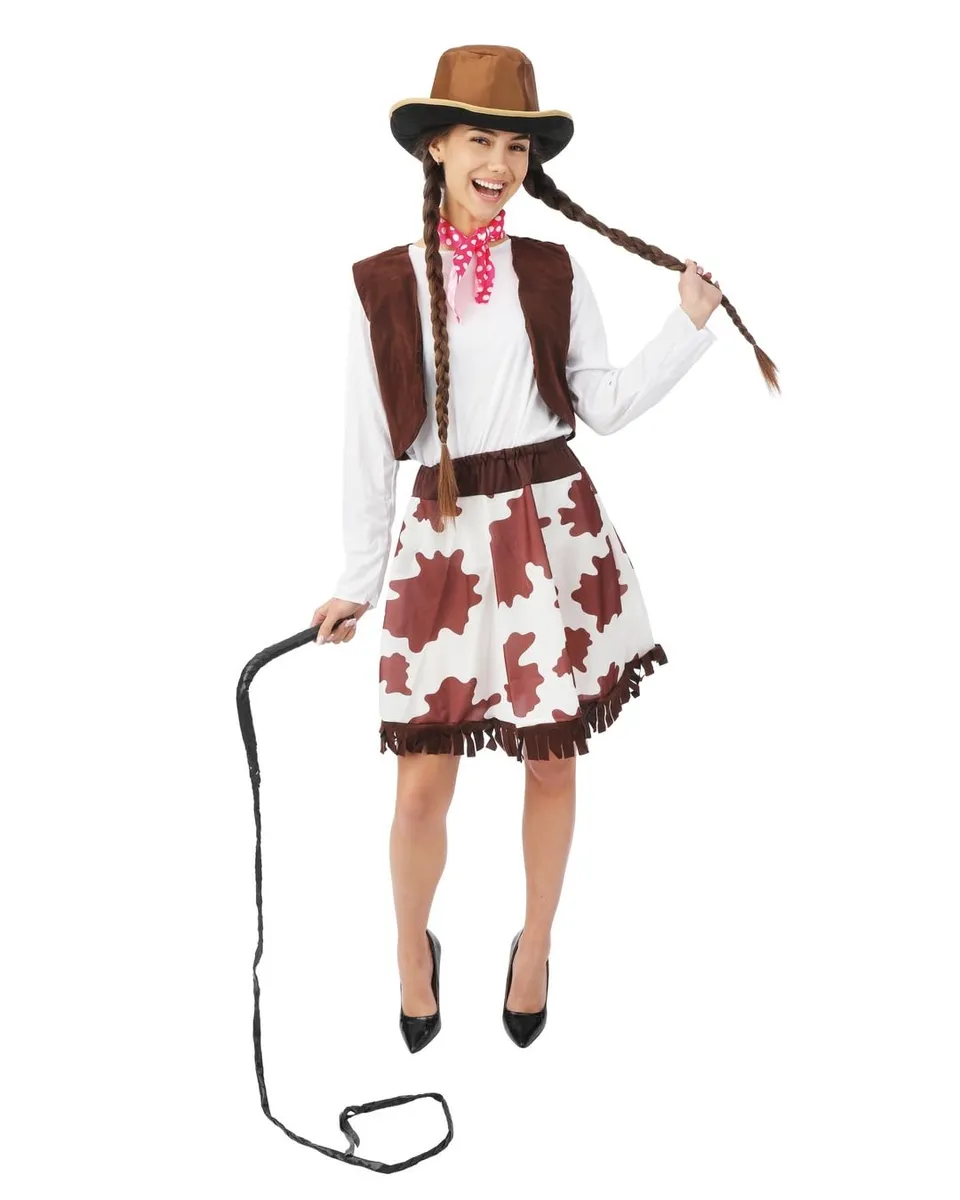 p-tit-clown-cowgirl-kost-m-frau-braun-polyester image 1