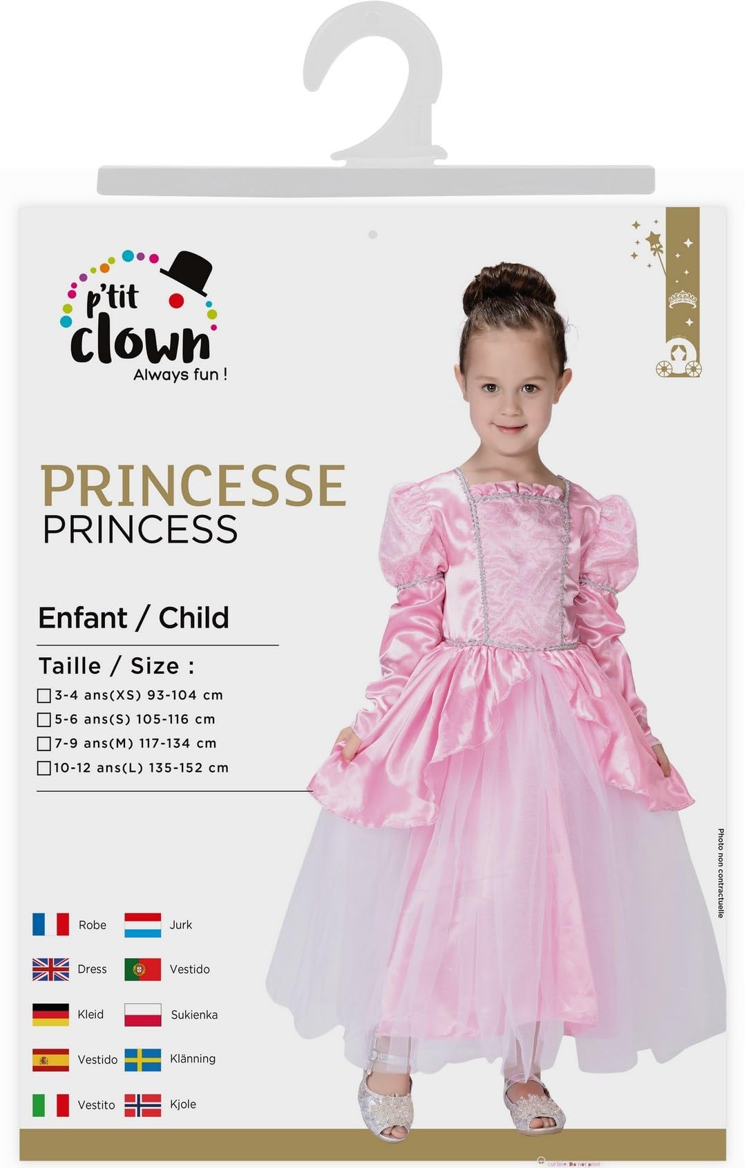 ptit-clown-prinzessinnenkleid-rosa-kind-10-12-jahre-kost-mkleid image 3