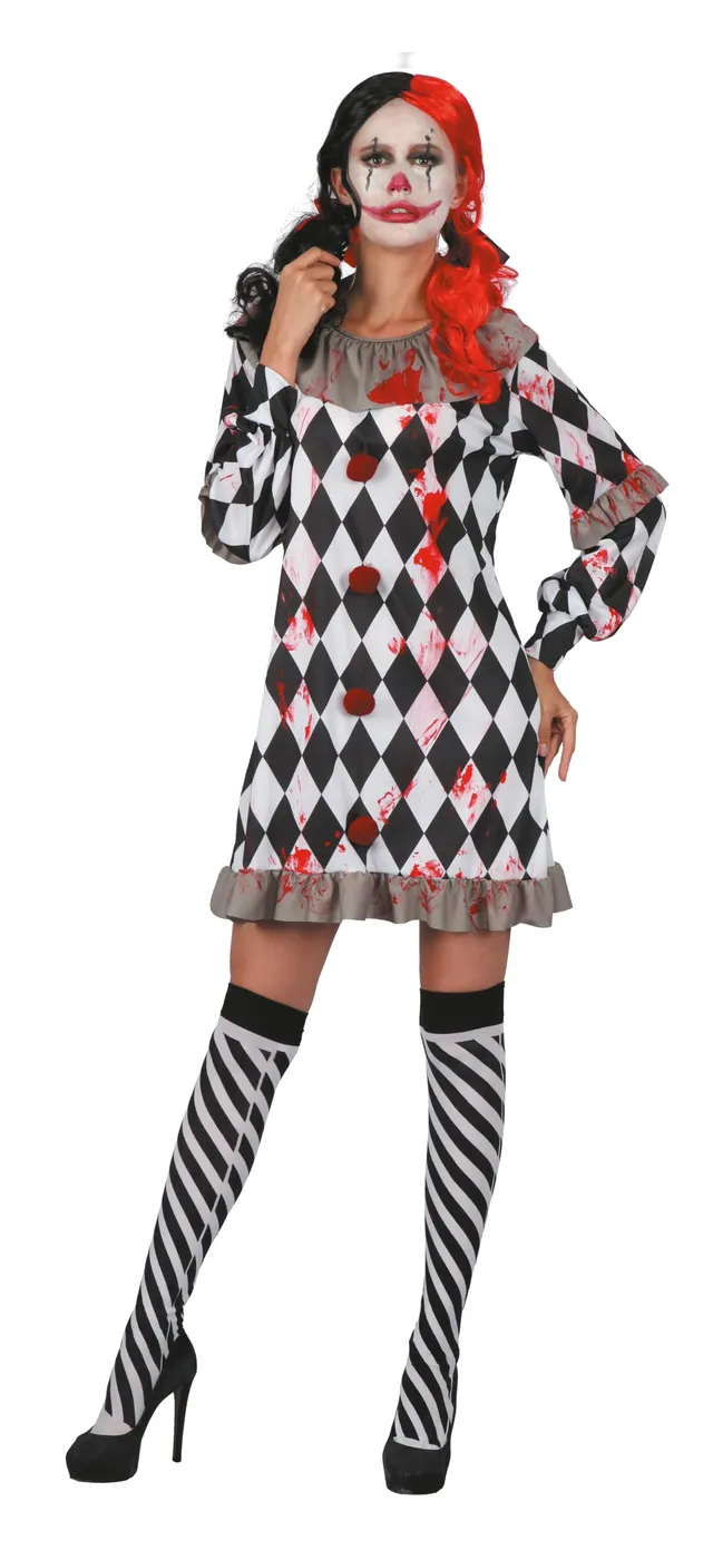 ptit-clown-gruseliges-clown-kost-m-f-r-erwachsene-kleid image 1