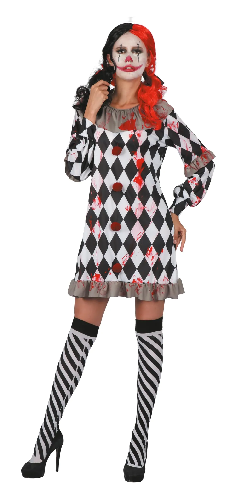 ptit-clown-gruseliges-clown-kost-m-f-r-erwachsene-kleid image 1