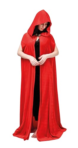 p-tit-clown-samt-cape-mit-kapuze-150-cm-rot image 8