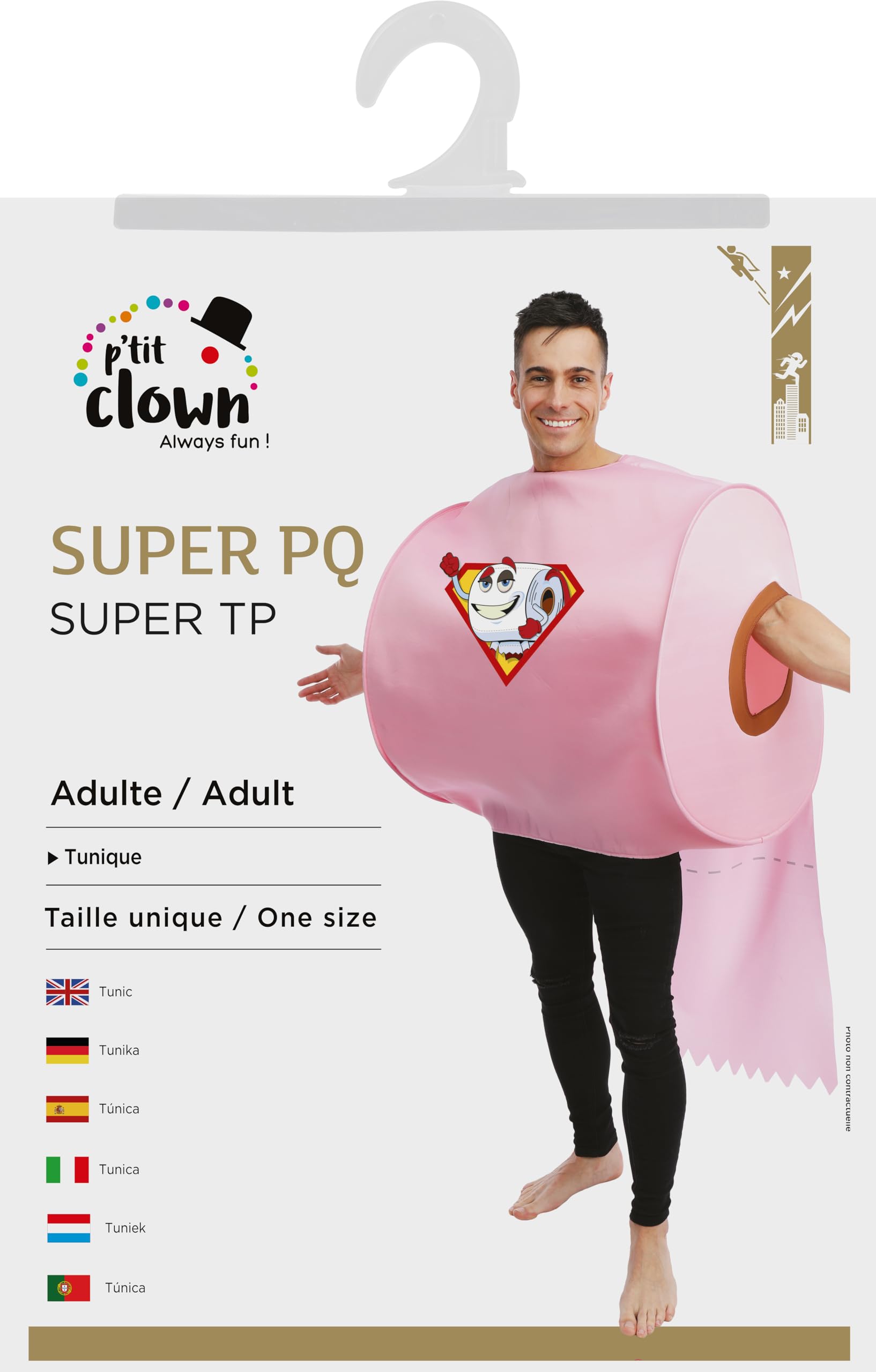 ptit-clown-super-pq-toilettenpapier-kost-m-tunika-rosa-einheitsgr-e image 6