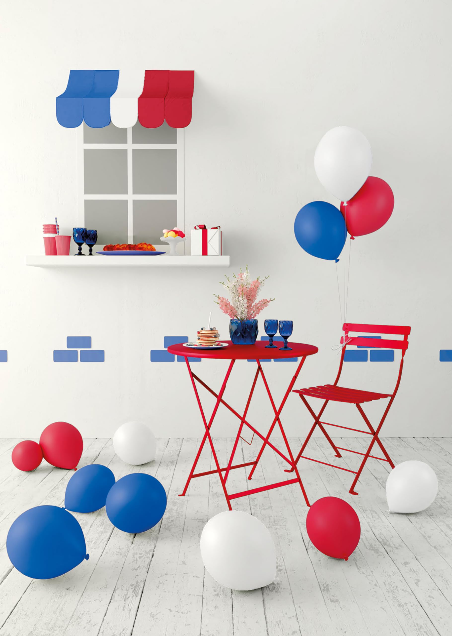 ptit-clown-latexballons-30-cm-blau-wei-rot-12-st-ck image 2