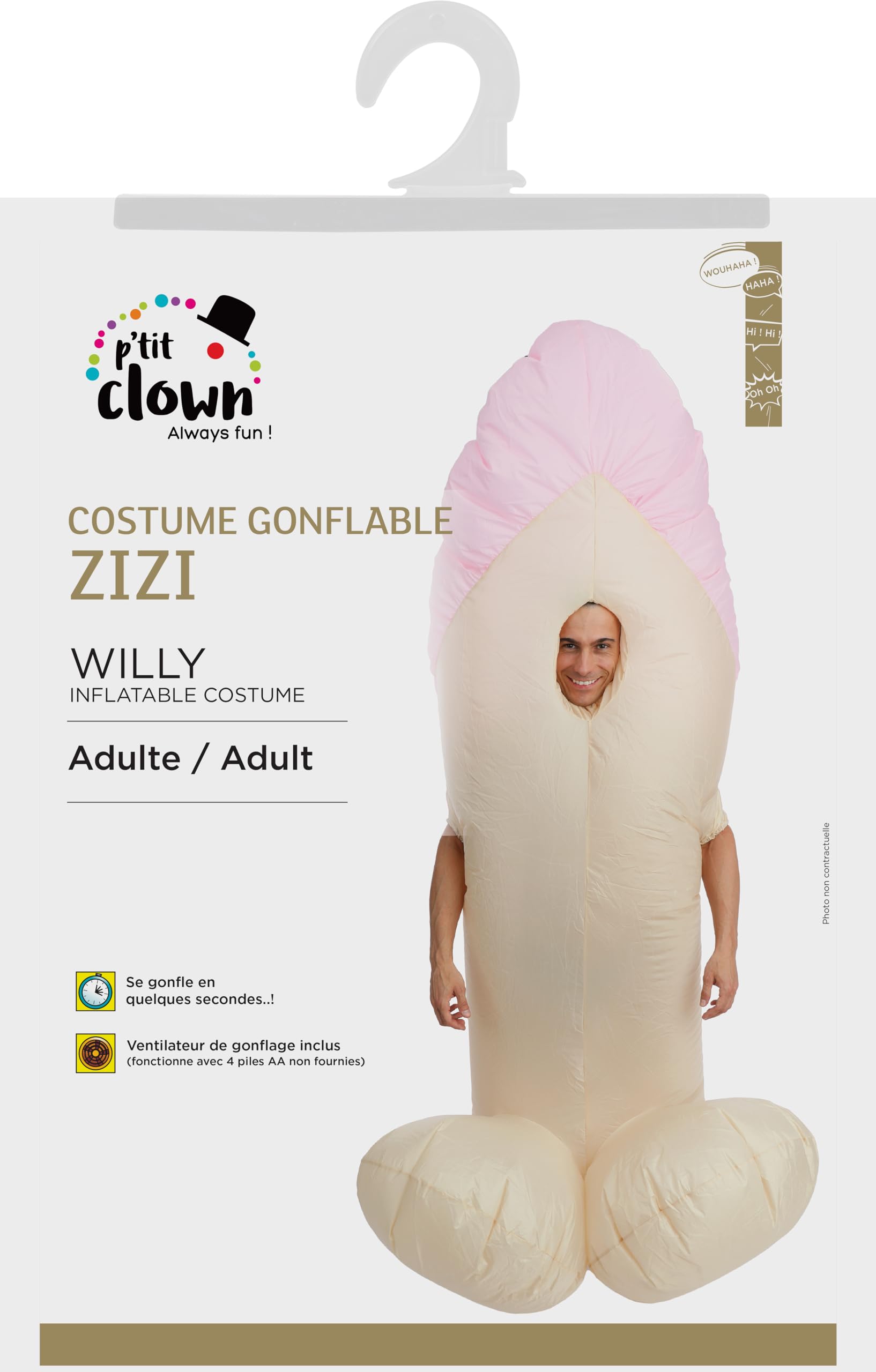 ptit-clown-aufblasbares-kost-m-erwachsene-uni-einheitsgr-e-polyester image 5