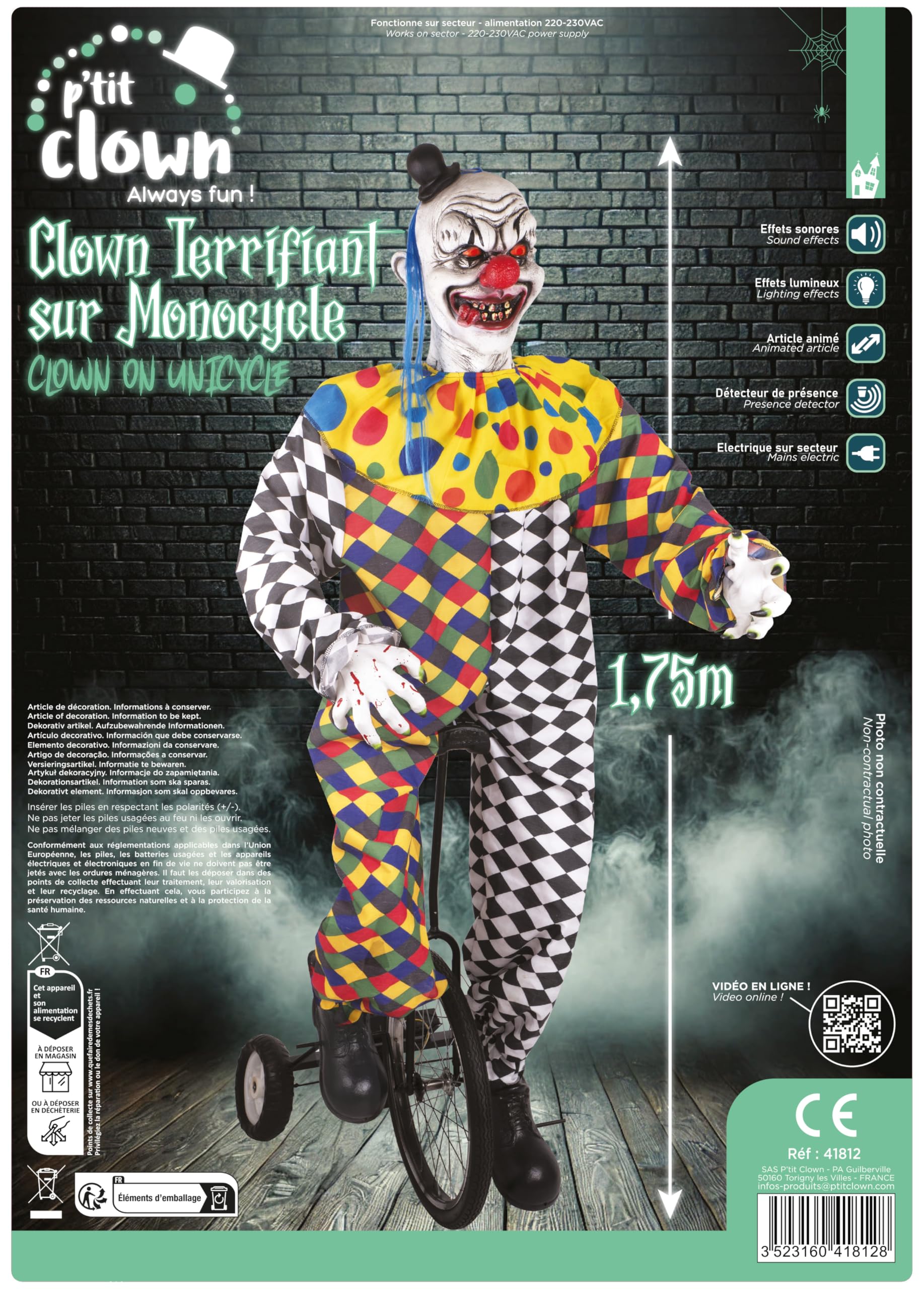 ptit-clown-halloween-automat-clown-animatronic-mit-sound-und-licht image 4