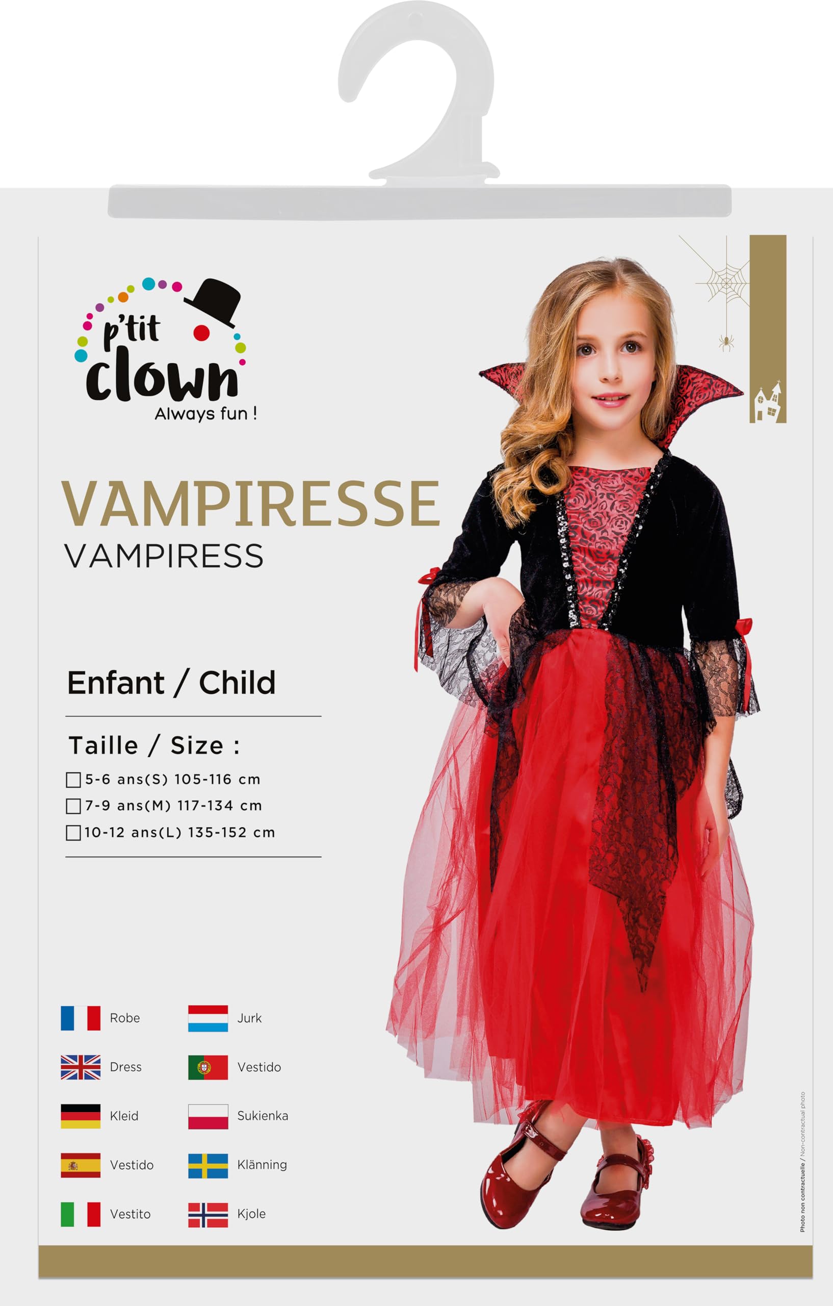 p-tit-clown-re55283-vampiress-kost-m-rot-schwarz-7-9-jahre image 3