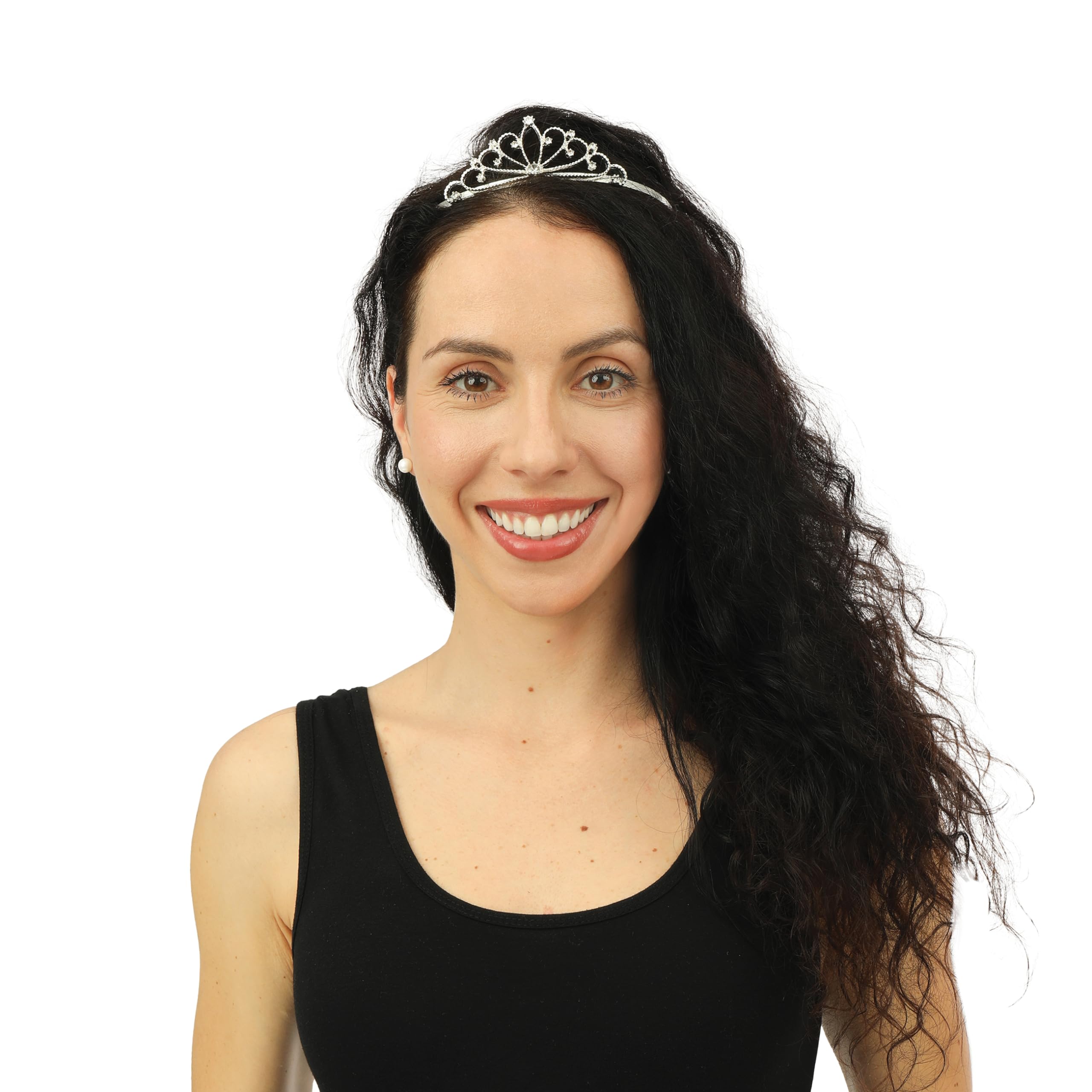 p-tit-clown-14102-prinzessinnen-diadem-luxus-versilbertes-metall-mit-strass-einh image 1