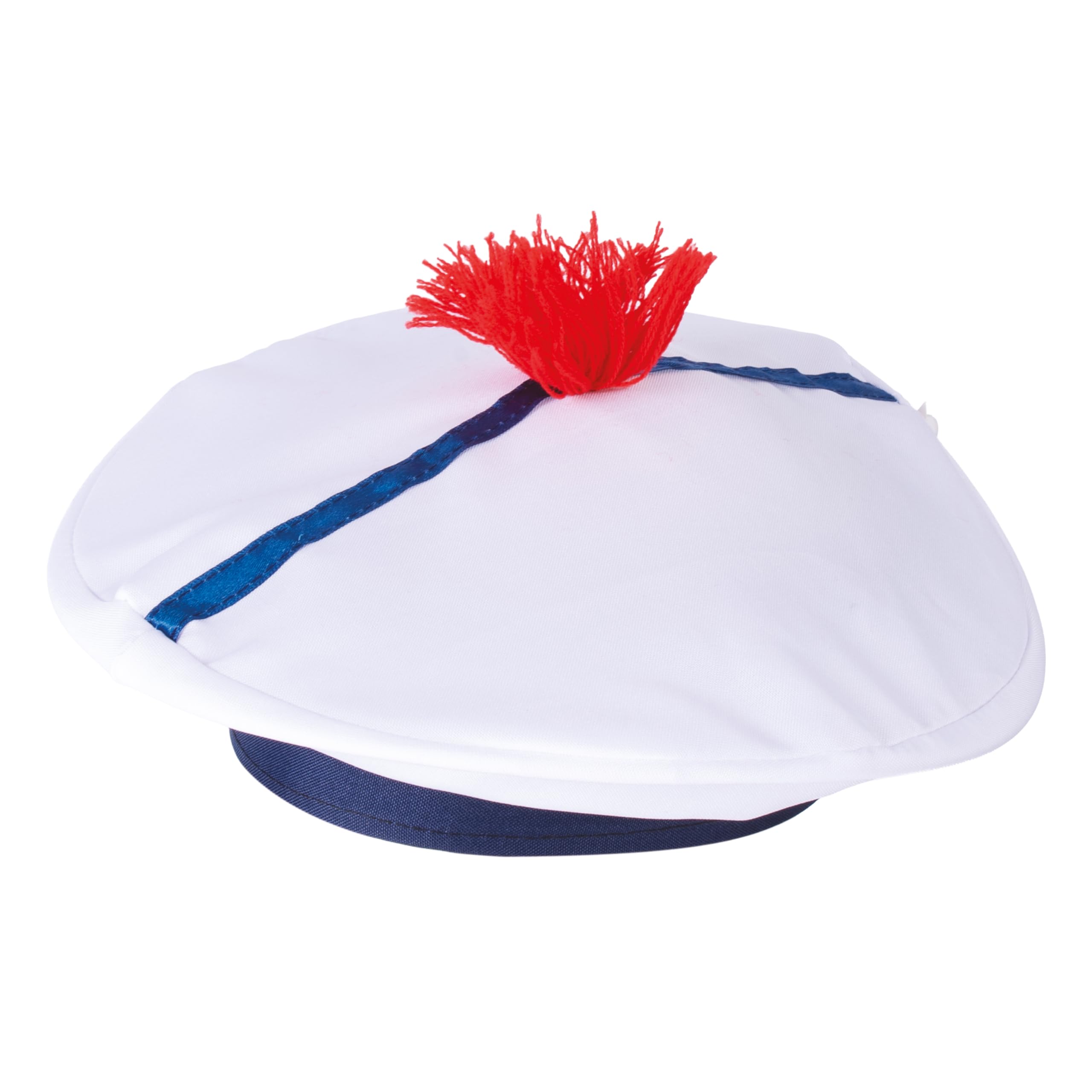 ptit-clown-matrosen-barett-mit-pompon-erwachsene-wei image 3