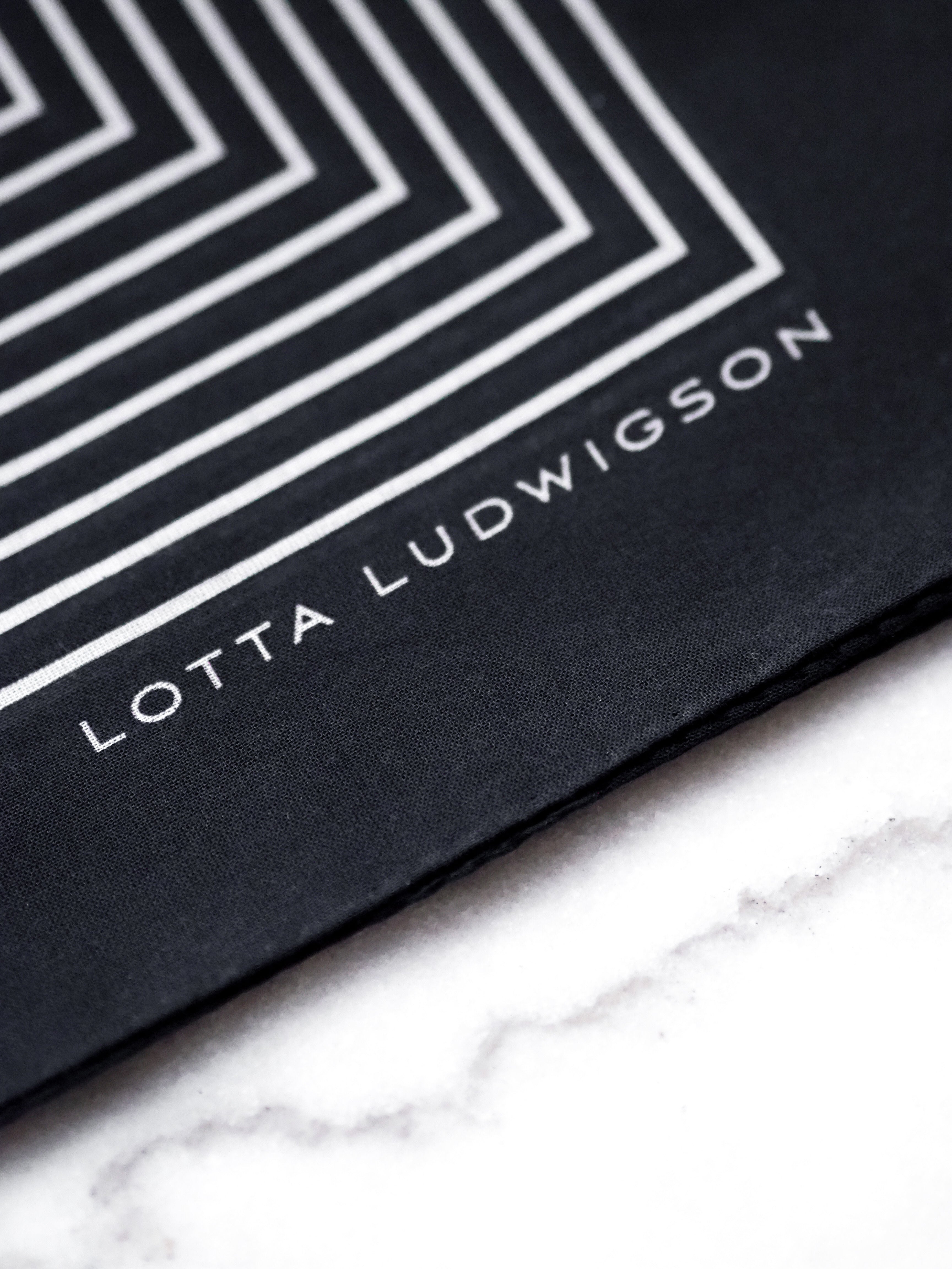lotta-ludwigson-striped-cotton-scarf-black-70x70cm image 3