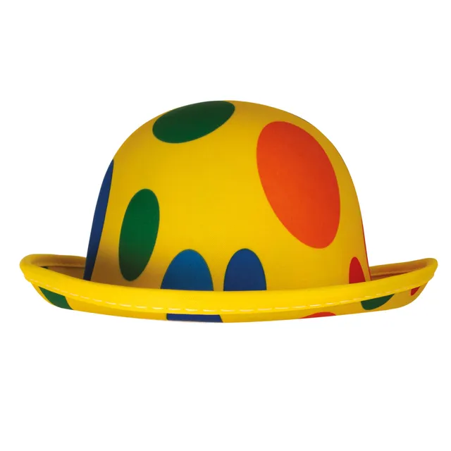 p-tit-clown-melone-gelb-gepunktet-clown-hut-polyester image 1
