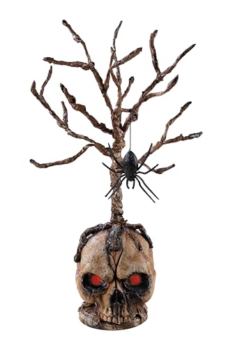 p-tit-clown-leucht-sch-del-55-cm-halloween-deko-mit-zweigen-und-spinne image 3