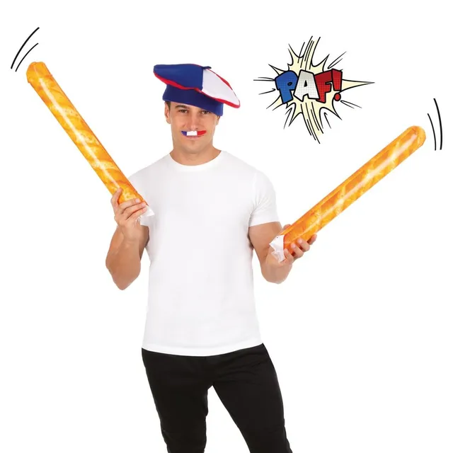 ptit-clown-aufblasbarer-klappdeckel-frankreich-fans-2-st-ck-kunststoff image 1