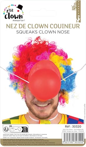ptit-clown-clown-nase-rot-quietsch-kost-m-accessoire-mit-gummiband image 6