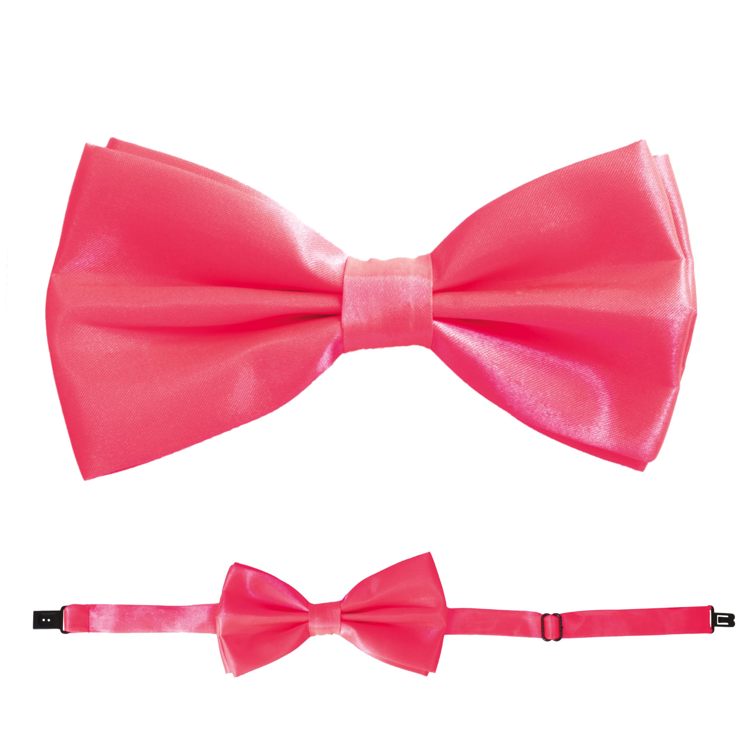 ptit-clown-11893-fliege-aus-stoff-vorgeknotet-verstellbar-neonrosa image 2