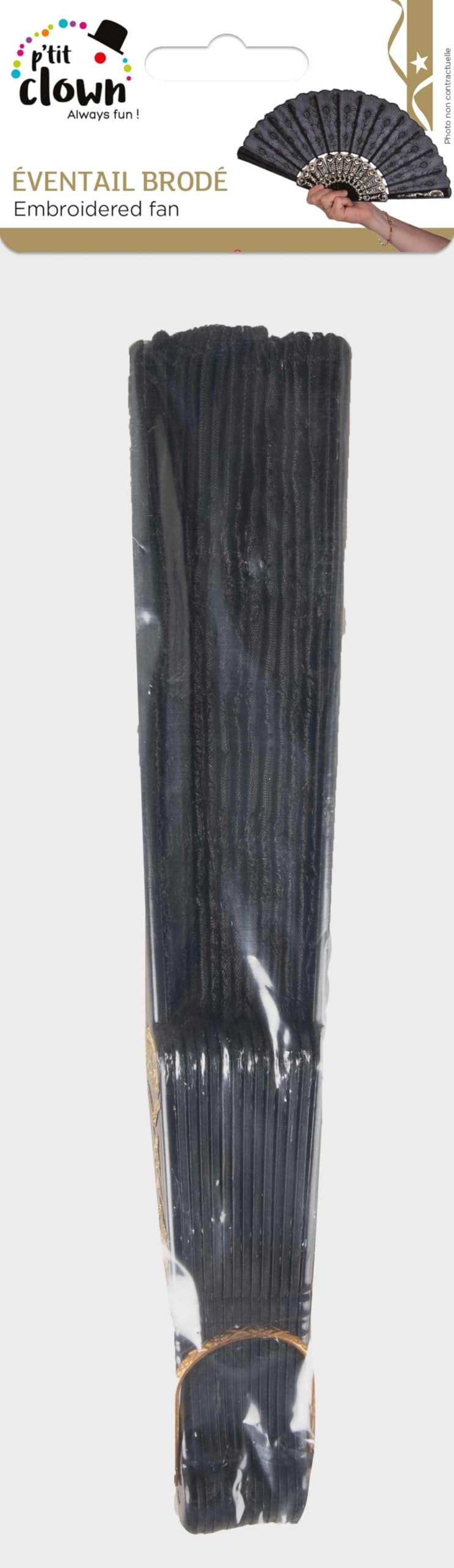 p-tit-clown-f-cher-eventail-45-cm-stoff-und-kunststoff-schwarz image 3